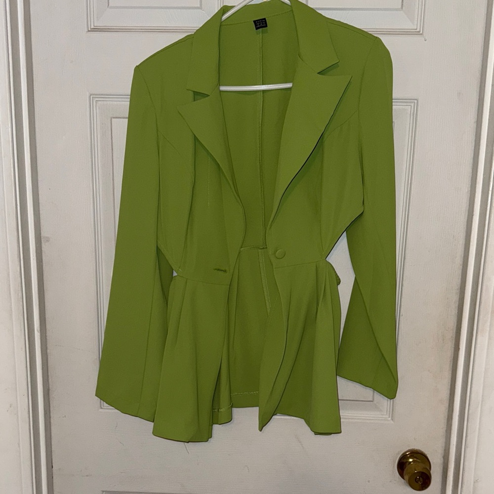 Lime Green Women's Blazer & shorts M